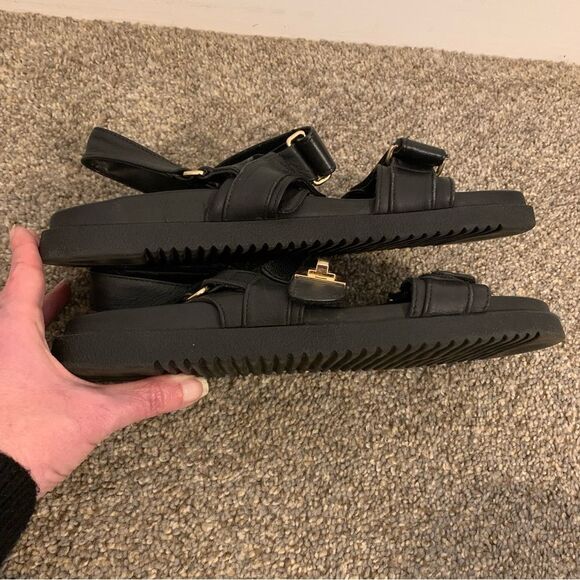 Steve Madden Mona Sandal strapped sling back sporty Black womans size 10 - Picture 8 of 13